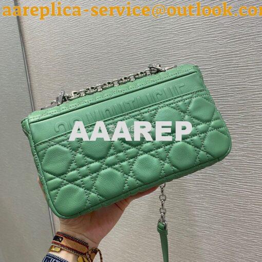 Replica Dior Small Caro Bag Soft Cannage Calfskin M9241 Avocado Green 6