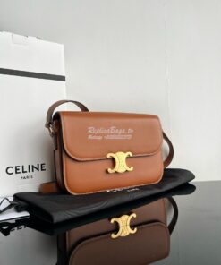 Replica Celine Triomphe Bag Shiny Calfskin in Tan Color 2