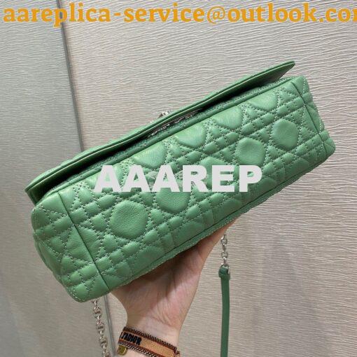 Replica Dior Large Caro Bag Soft Cannage Calfskin M9243 Avocado Green 4