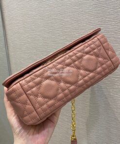 Replica Dior Small Caro Bag Soft Cannage Calfskin M9241 Ros Des Vents 2