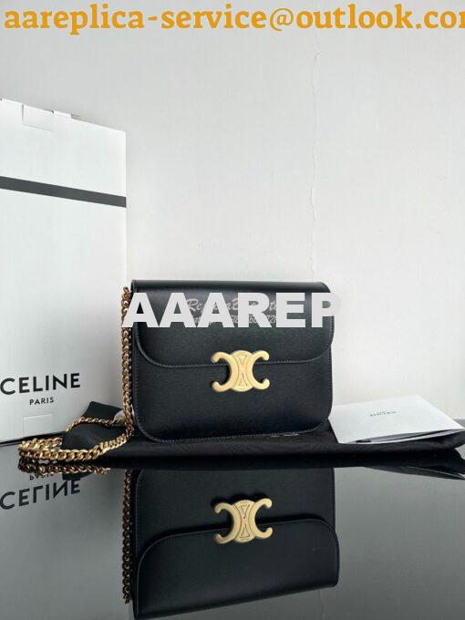 Replica Celine Medium College Bag In Shiny Calfskin 113583 Black