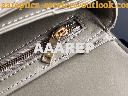 Replica Celine Triomphe Bag Natural Calfskin in Pebble Grey 9