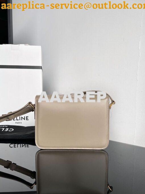 Replica Celine Triomphe Bag Natural Calfskin in Pebble Grey 22