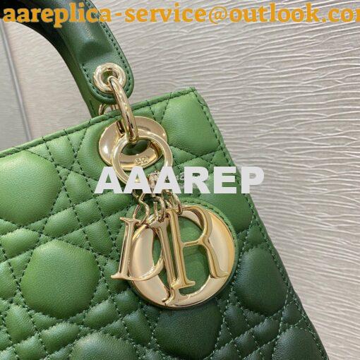 Replica Dior Lady Dior My ABCdior Bag Avocado Gradient Cannage Lambski 2