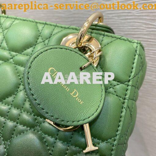 Replica Dior Lady Dior My ABCdior Bag Avocado Gradient Cannage Lambski 3