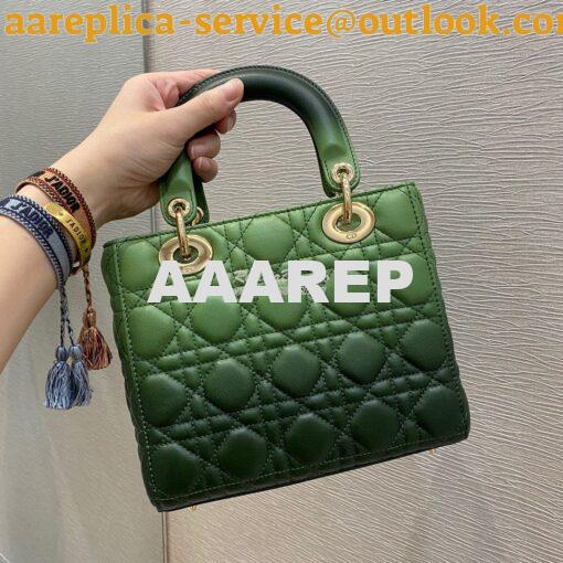 Replica Dior Lady Dior My ABCdior Bag Avocado Gradient Cannage Lambski 6