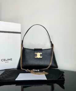 Replica Celine Medium Wiltern Bag in Smooth Calfskin 113673 Black