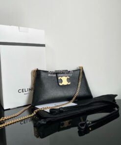 Replica Celine Medium Wiltern Bag in Smooth Calfskin 113673 Black 2