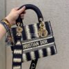 Replica Dior Book Tote Burgundy D-Stripes Embroidery Canvas Bag 14