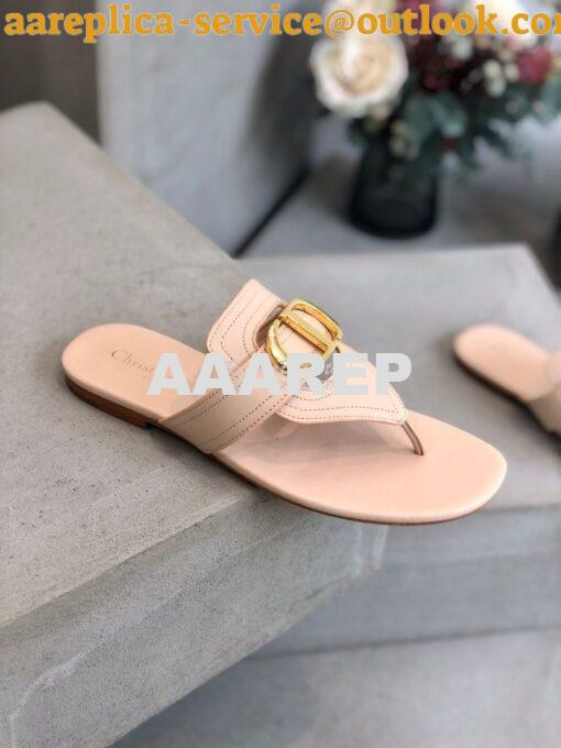 Replica Dior 30 Montaigne Flat Thong KCQ386 Nude 4