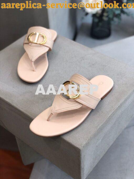 Replica Dior 30 Montaigne Flat Thong KCQ386 Nude 7