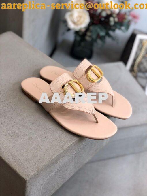 Replica Dior 30 Montaigne Flat Thong KCQ386 Nude 8