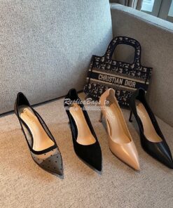 Replica Dior D-Moi Pump Black Suede Lambskin KDP487