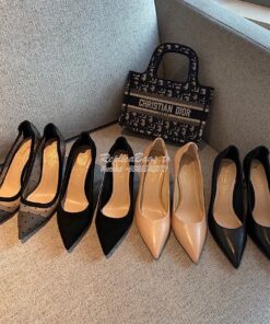 Replica Dior D-Moi Pump Black Suede Lambskin KDP487 2