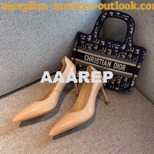 Replica Dior D-Moi Pump Nude Lambskin KDP487 2