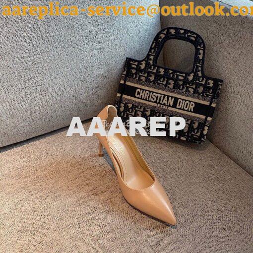 Replica Dior D-Moi Pump Nude Lambskin KDP487 3