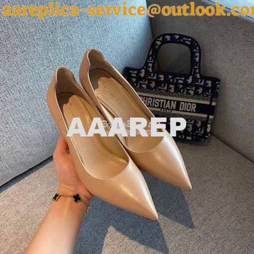 Replica Dior D-Moi Pump Nude Lambskin KDP487 4