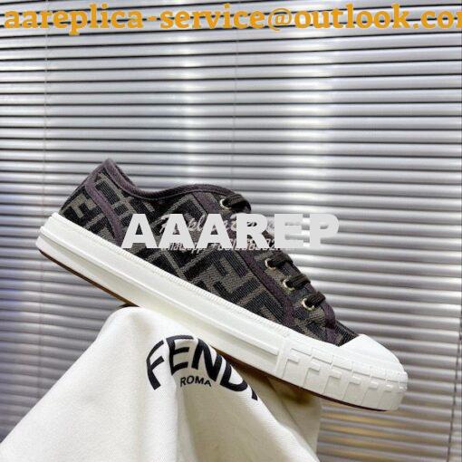 Replica Fendi Domino FF fabric low-tops Sneakers Men Female 7E1553 5