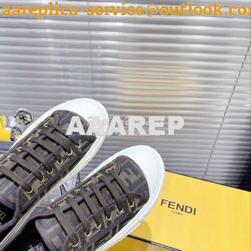 Replica Fendi Domino FF fabric low-tops Sneakers Men Female 7E1553 9