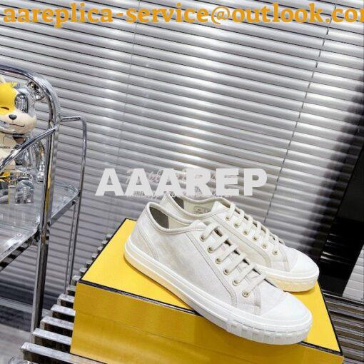 Replica Fendi Domino FF fabric low-tops Sneakers Men Female 7E1553 10