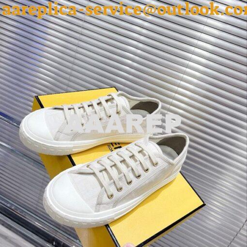 Replica Fendi Domino FF fabric low-tops Sneakers Men Female 7E1553 14