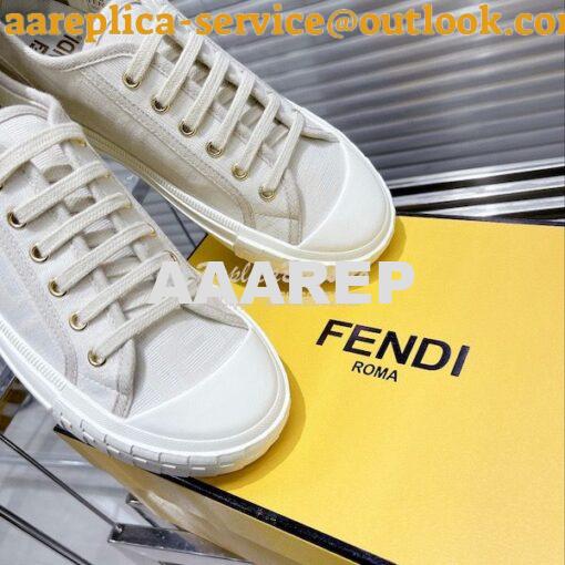 Replica Fendi Domino FF fabric low-tops Sneakers Men Female 7E1553 15