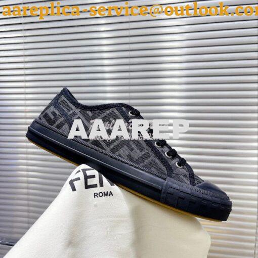 Replica Fendi Domino FF fabric low-tops Sneakers Men Female 7E1553 21