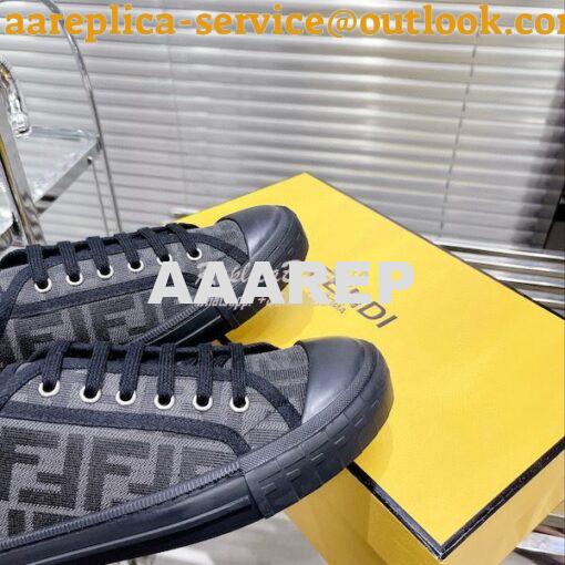 Replica Fendi Domino FF fabric low-tops Sneakers Men Female 7E1553 24