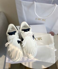 Replica DiorID Sneaker White Rubber and Calfskin KCK278 with Black 2