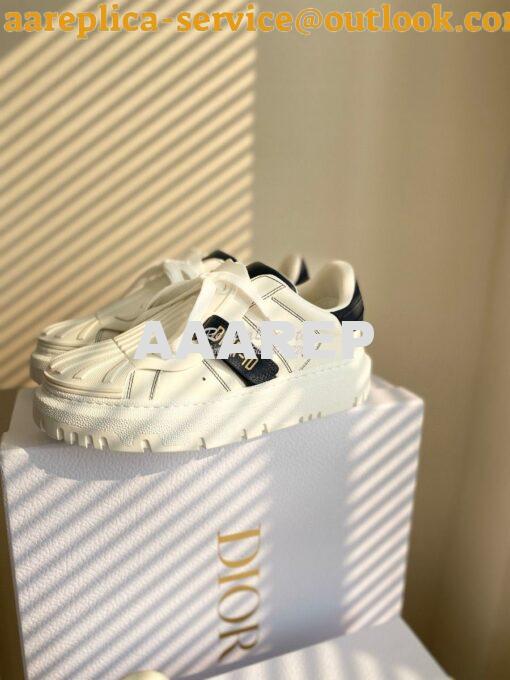 Replica DiorID Sneaker White Rubber and Calfskin KCK278 with Black 3