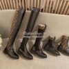 Replica Fendi Glossy Neoprene FFrame Harness Boots Black 11