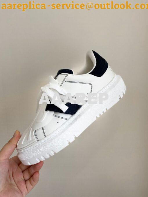 Replica DiorID Sneaker White Rubber and Calfskin KCK278 with Black 8