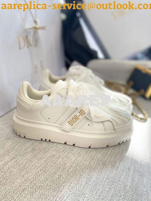 Replica DiorID Sneaker White Rubber and Calfskin KCK278 5