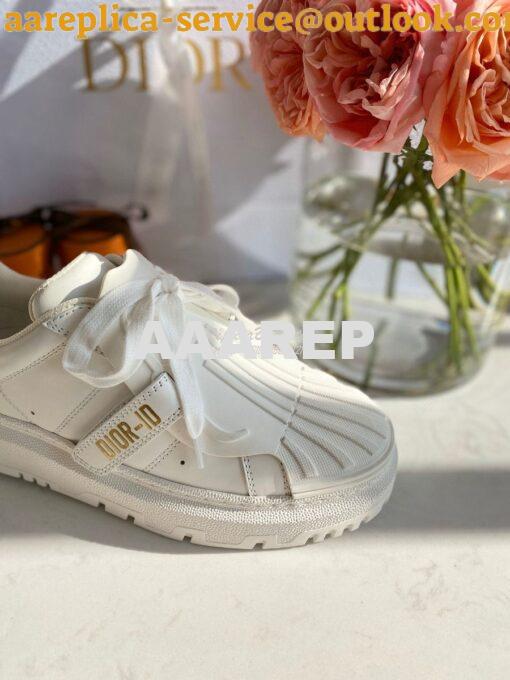 Replica DiorID Sneaker White Rubber and Calfskin KCK278 8