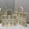 Replica Dior Book Tote Pink D-Stripes Embroidery Canvas Bag 11