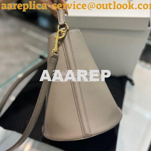 Replica Celine Bucket 16 In Supple Grained Calfskin 195573 Grey 3