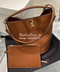 Replica Celine Bucket 16 In Smooth Calfskin 195573 Tan