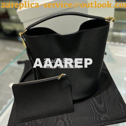 Replica Celine Bucket 16 In Supple Grained Calfskin 195573 Black 2