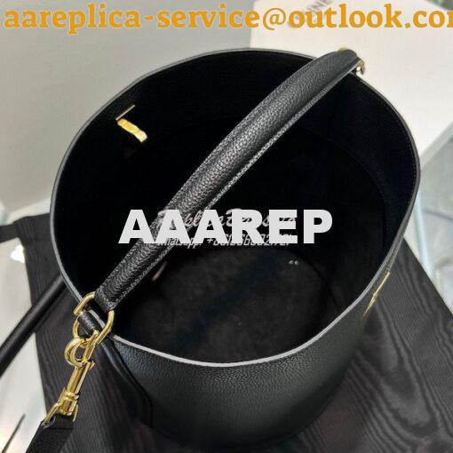 Replica Celine Bucket 16 In Supple Grained Calfskin 195573 Black 7