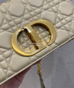 Replica Dior Small Caro Bag Soft Cannage Calfskin M9241 Nude 2