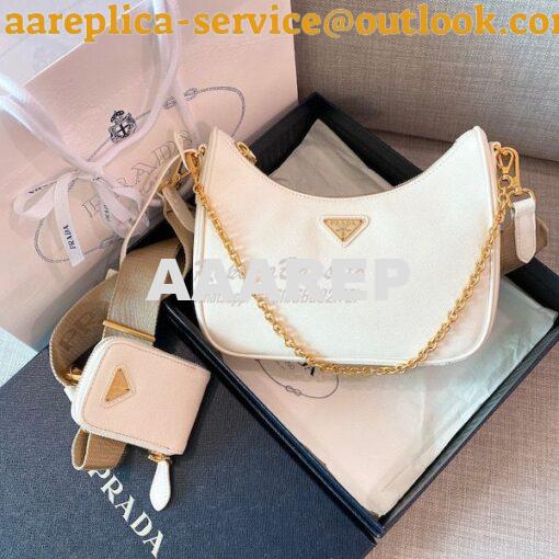 Replica Prada Re-edition 2005 Saffiano Leather Bag 1BH204 White