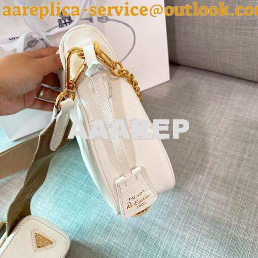 Replica Prada Re-edition 2005 Saffiano Leather Bag 1BH204 White 5