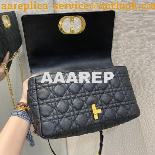 Replica Dior Large Caro Bag Soft Cannage Calfskin M9243 Black 7