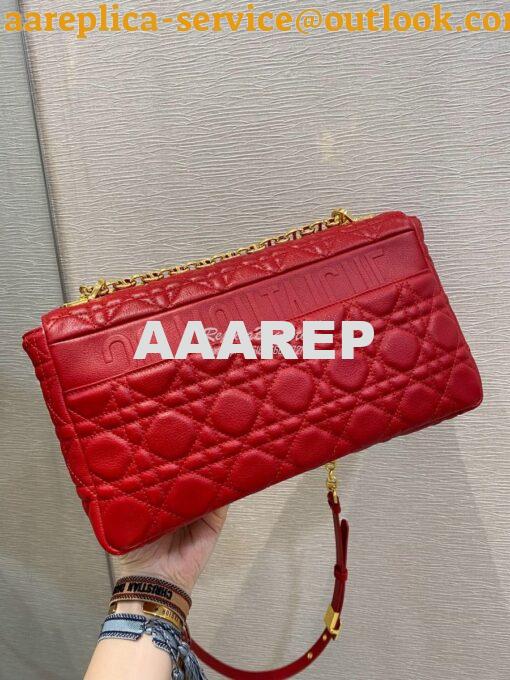 Replica Dior Large Caro Bag Soft Cannage Calfskin M9243 Red 5