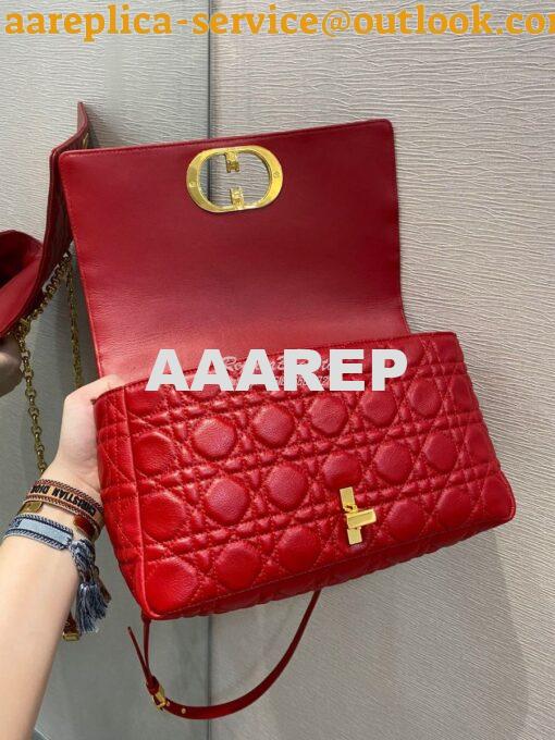 Replica Dior Large Caro Bag Soft Cannage Calfskin M9243 Red 7