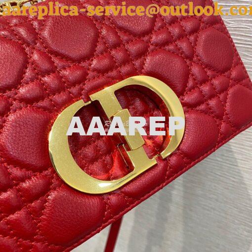 Replica Dior Small Caro Bag Soft Cannage Calfskin M9241 Red 5