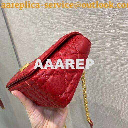 Replica Dior Small Caro Bag Soft Cannage Calfskin M9241 Red 6