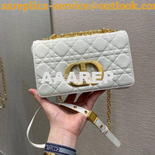 Replica Dior Small Caro Bag Soft Cannage Calfskin M9241 White 2