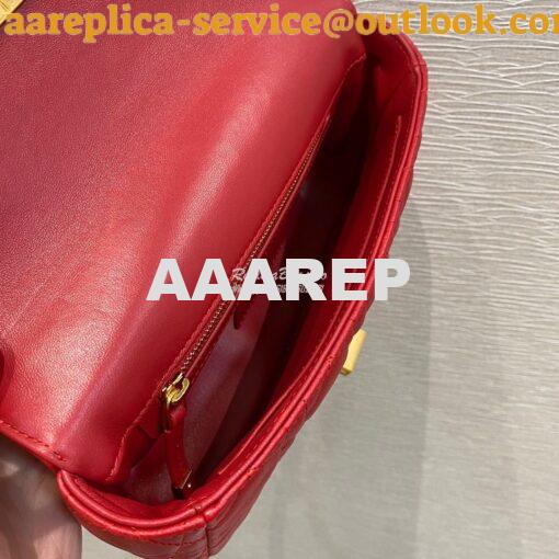 Replica Dior Small Caro Bag Soft Cannage Calfskin M9241 Red 9