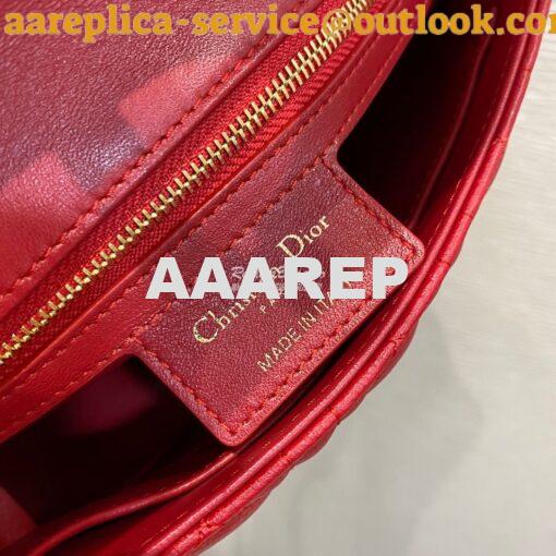 Replica Dior Small Caro Bag Soft Cannage Calfskin M9241 Red 10